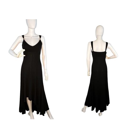 Vintage Bebe Size M Gown Sleeveless Fairy Grunge High Low Gown 90s Y2K - Picture 1 of 10